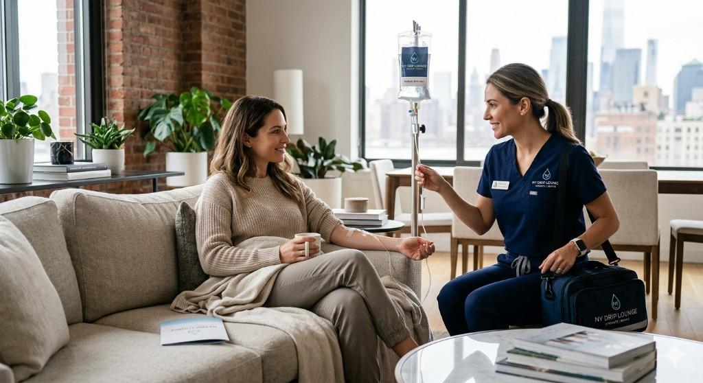 NY Drip Lounge mobile IV therapy at home